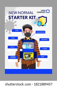 Poster templates and flyers about new normal gear for the go