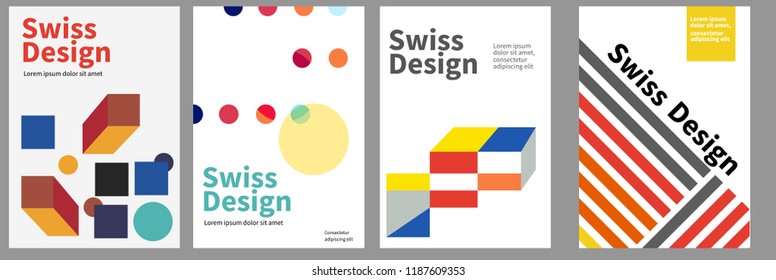 Poster templates swiss design set