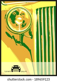 Poster templates vintage car vector