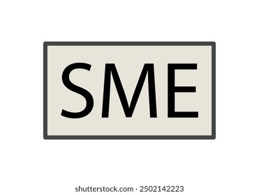 Poster with text for SME or small and medium-sized enterprise