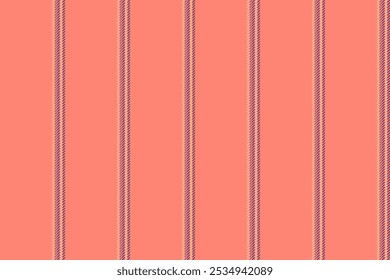 Póster de líneas textiles de rayas, textura sin costuras de tela de los años 60. Patrón de Vector de fondo de Vertical de fondo abstracto en la paleta de colores salmón y violeta.