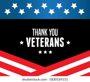 Poster Thank You Veterans War Vector Stock Vector (Royalty Free ...