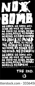A poster that contains a protest against the bombing.