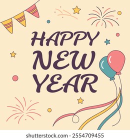 a poster that says happy new year on it