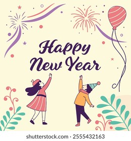 a poster that says happy new year on it