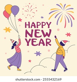 a poster that says happy new year on it