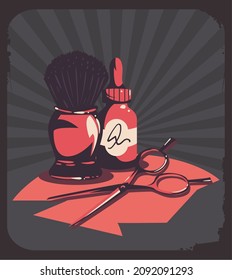 poster of three barbershop items