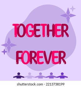 Poster together forever with light background