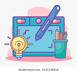 poster with tools for designer
