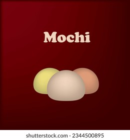 Poster for traditional Japanese sweet Mochi