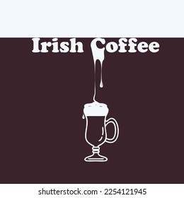 Poster of the traditional variety of coffee - Irish Coffee