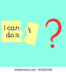 Poster for training and presentations, with phrase "I can do it" on turquoise background