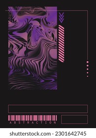 Afiche de diseño con elementos futuristas. Plantilla para invitación, afiche, ropa