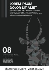 Design de vetor geométrico do triângulo do pôster