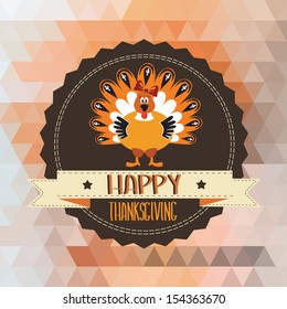 Poster with turkey.Typography.Vector illustration.