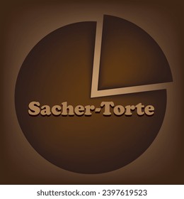 Poster of a typical dessert of Viennese cuisine Sacher-Torte