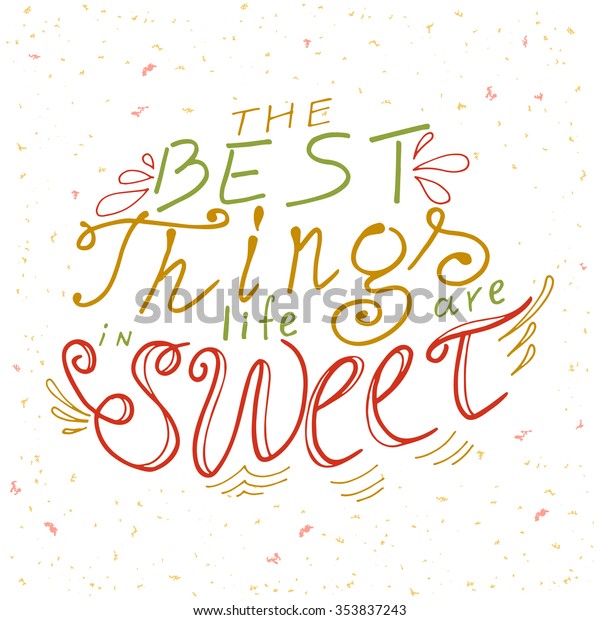 Poster Typographical Quote On Dessert Silhouette Stock Vector (Royalty ...