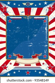 Poster of US army. A large empty frame with a grunge texture for your message