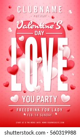 Poster Of  Valentine Day In Modern Style Vector Design EPS10