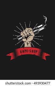 Poster Vape Shop Black