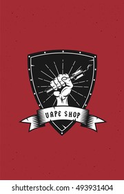 Poster Vape Shop Red
