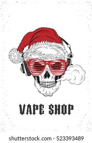 Poster For Vape Shop. Vector Illustration