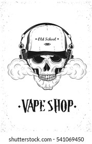Poster For Vape Shop. Vector Illustration
