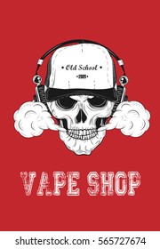 Poster For Vape Shop. Vector Illustration