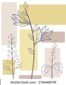 Poster mit Vanillefarben