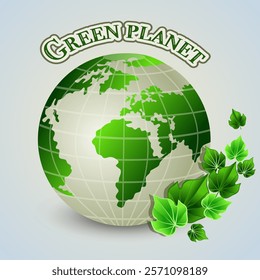 poster vector illustration Green Planet concept ecology environment