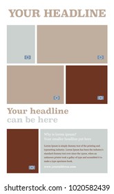 Poster vector layout template for business or non-profit organization