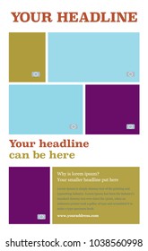 Poster vector layout template for business or non-profit organization