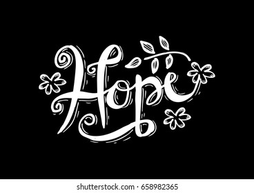 Poster Vector lettering Hope