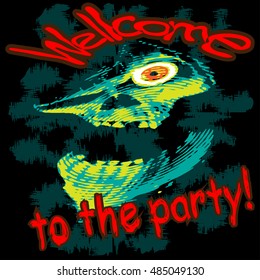 Poster. Vector. Skull. T-shirt design.
