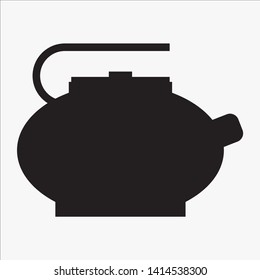 poster vintage teapot on a white background
