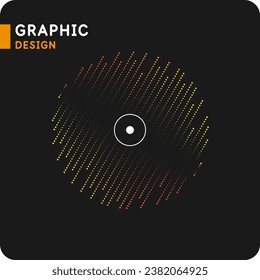 Poster of the Vinyl record. Modern vector illustration music on dark background.