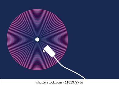 	Poster of the Vinyl record. Vector illustration