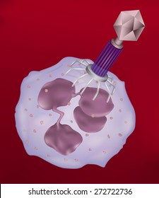 Poster of virus infecting cell