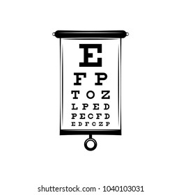 Premium Vector  Eye test table with letters. check vision. eye