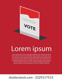 Póster para votar en las elecciones ilustración de stock