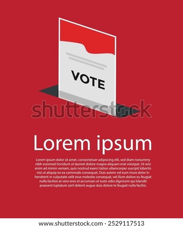 Poster for voting in elections stock illustration
