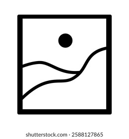 poster wall decor wallpaper art frame furniture livingroom home housing interior indoor - icon symbol line art sketch vector drawing illustration logo 