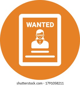 Poster, wanted person vector icon