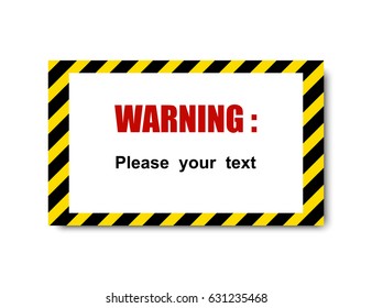 Poster Warning with shadow