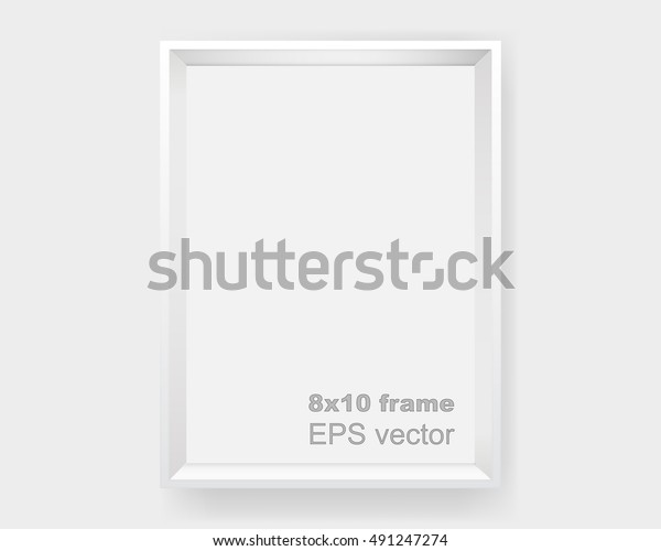 Download Poster White Frame Mockup On Grey Stock Vector Royalty Free 491247274 PSD Mockup Templates