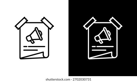 Poster White Icon Set Design