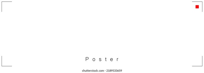 Poster in a wide frame on a white background