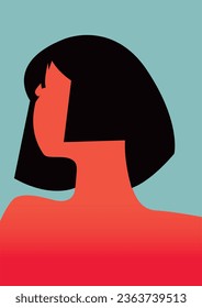 Poster woman silhouette. International women's day poster. Adopt equity. March 8, happy women's day. #EmbraceEquity. Women's day vector illustration. Give equity a huge hug. Vector illustration. 