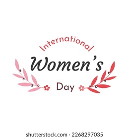 A poster for women's day with a female symbol and a flower.