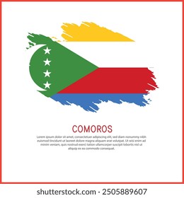 a poster with the word Comoros be  on it